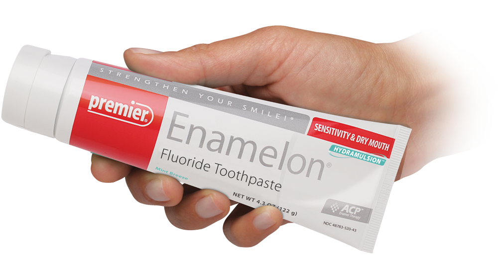 Enamelon Toothpaste in Hand